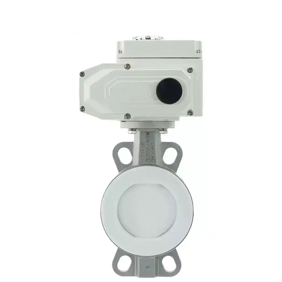 Electric PTFE-lined butterfly valves
